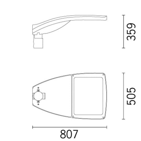 Настенный алюминиевый светодиодный уличный фонарь iGuzzini ARCH-00083617 - Вид №3