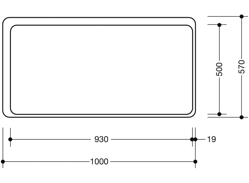 950.01.110 зеркало HEWI USA Produkte  - Вид №4