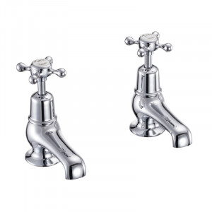 Burlington Отводы для бассейнов Клермонта 3 " Четвертьоборот с белым акцентом в Chrome CL1-QT