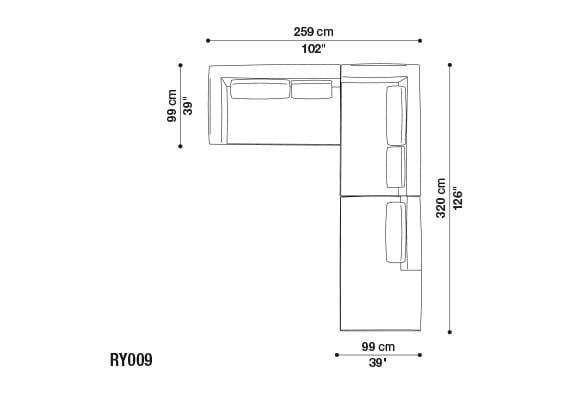 Угловой диван из ткани B&B Italia ARCH-00050600 - Вид №35