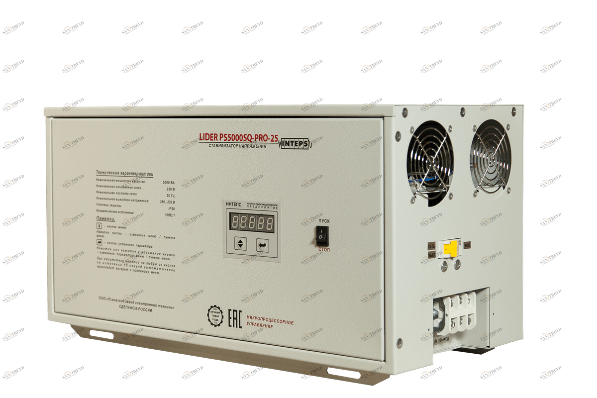 Стабилизатор напряжения LIDER PS 3000 SQ-PRO-25 sun-id-1034239