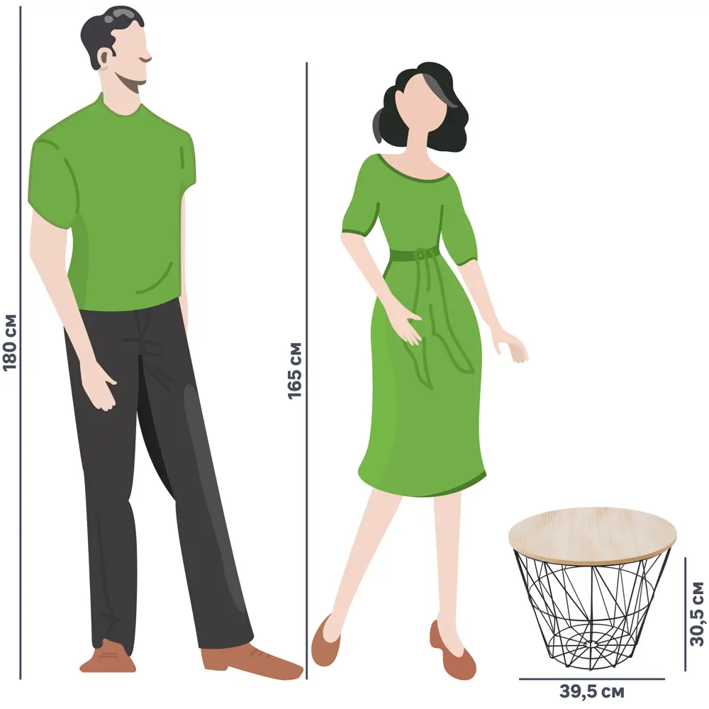 Журнальный столик круглый Atmosphera Kumi 39,5х30,5 черный STLM-2160692 - Вид №5