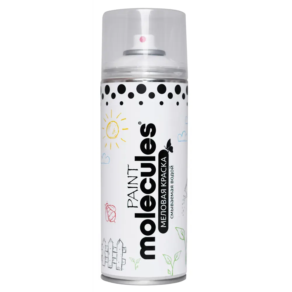 Краска аэрозольная Molecules Меловая цвет белый 520 мл STLM-2145485