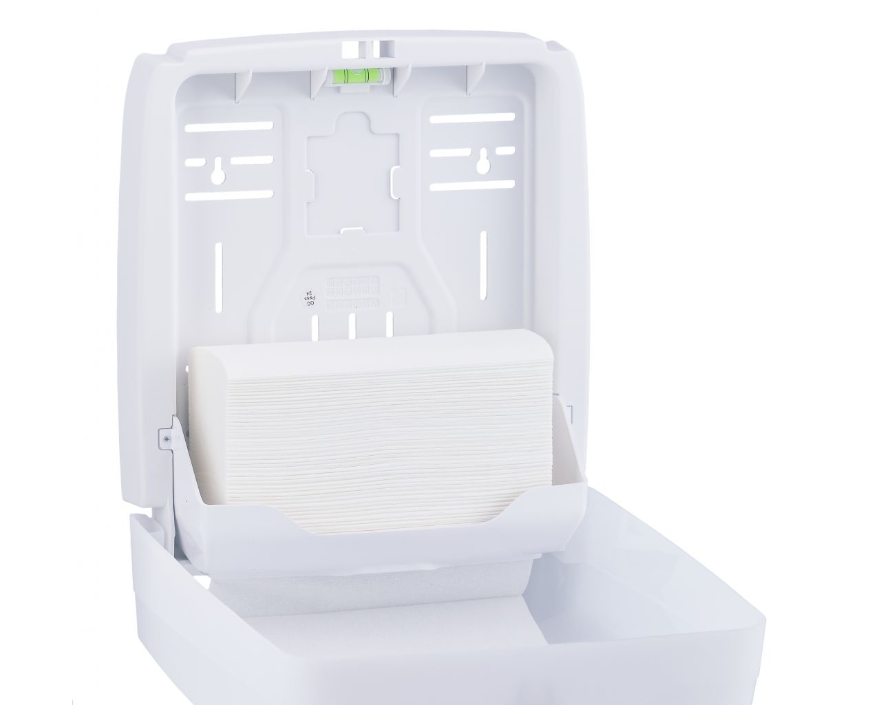 AHB102 Контейнер для полотенец HARMONY SLIM, пластик, прозрачный белый Merida  - Вид №3