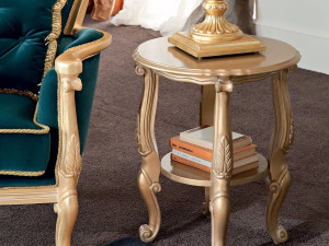 Круглый журнальный столик с журнальной стойкой