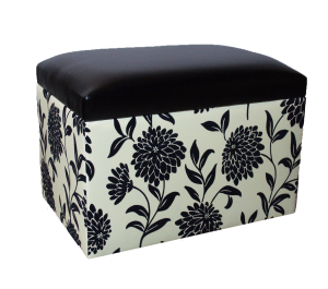 90828489 Банкетка Цветы 61x41x46 см цвет бежевый STLM-0402059 OCTOBER HOME
