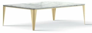 Carpanese Home Низкий прямоугольный журнальный столик с мраморной столешницей Contemporary 7340