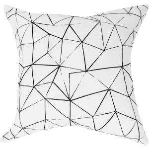 Подушка «Треугольники», 40х40 см, цвет чёрный/белый