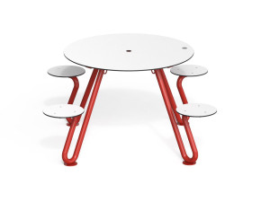 Стальной круглый стол для пикника