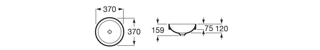 Керамическая раковина с полукруглой раковиной Roca Inspira ARCH-00088067 - Вид №3