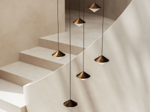 Железный и стеклянный светодиодный подвесной светильник