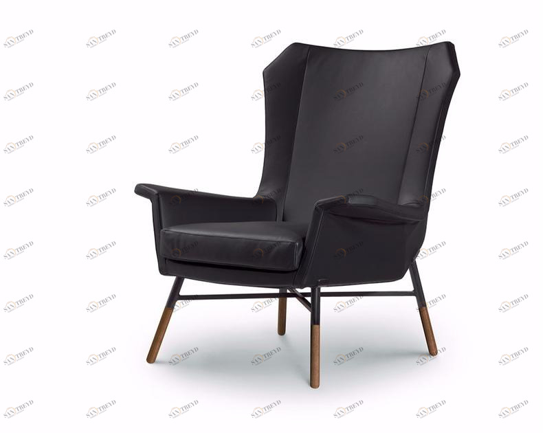 arflex Мягкое кожаное кресло с подлокотниками sun-id-1472476