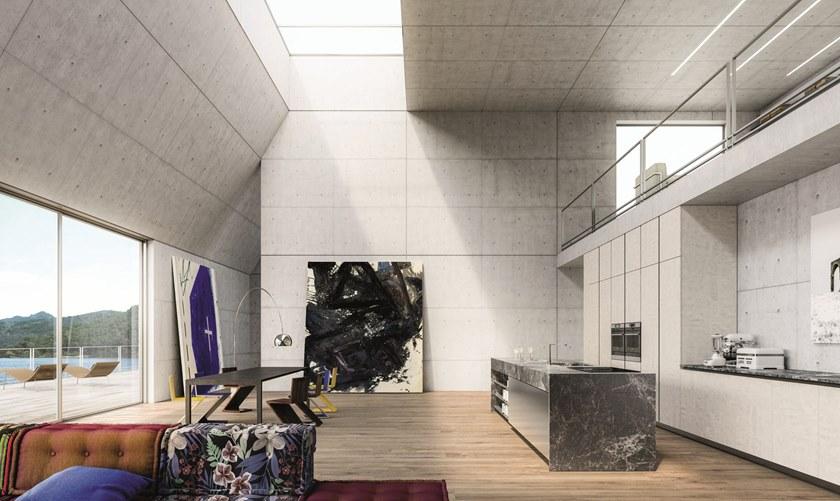 Elmar Модульная кухня с островом из алюминия и мрамора Easy sun-id-1353935 - Вид №4