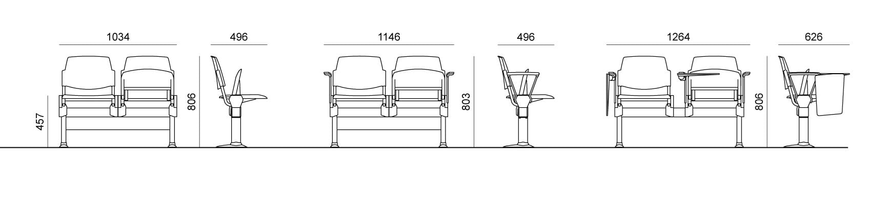 Сиденье на полу с откидным сиденьем Diemmebi Volée ARCH-00108178 - Вид №2
