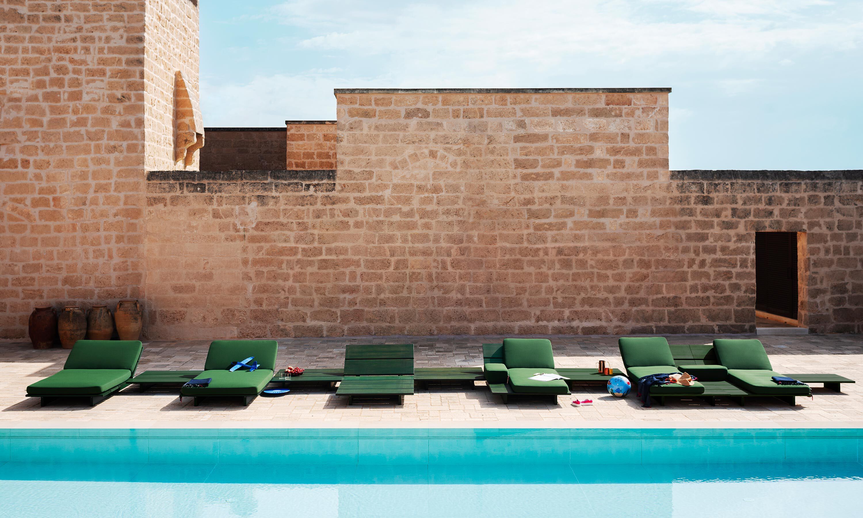 Ироко лежачий садовый шезлонг с колесами RODA Эолийский ARCH-00058636 - Вид №1