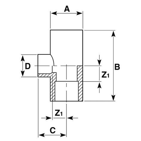 SANIT 527453010015040 Тройник 90 ° ABS снижена  - Вид №1
