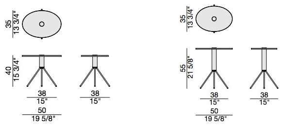 Porada Овальный мраморный журнальный столик Twenty sun-id-1418626 - Вид №3