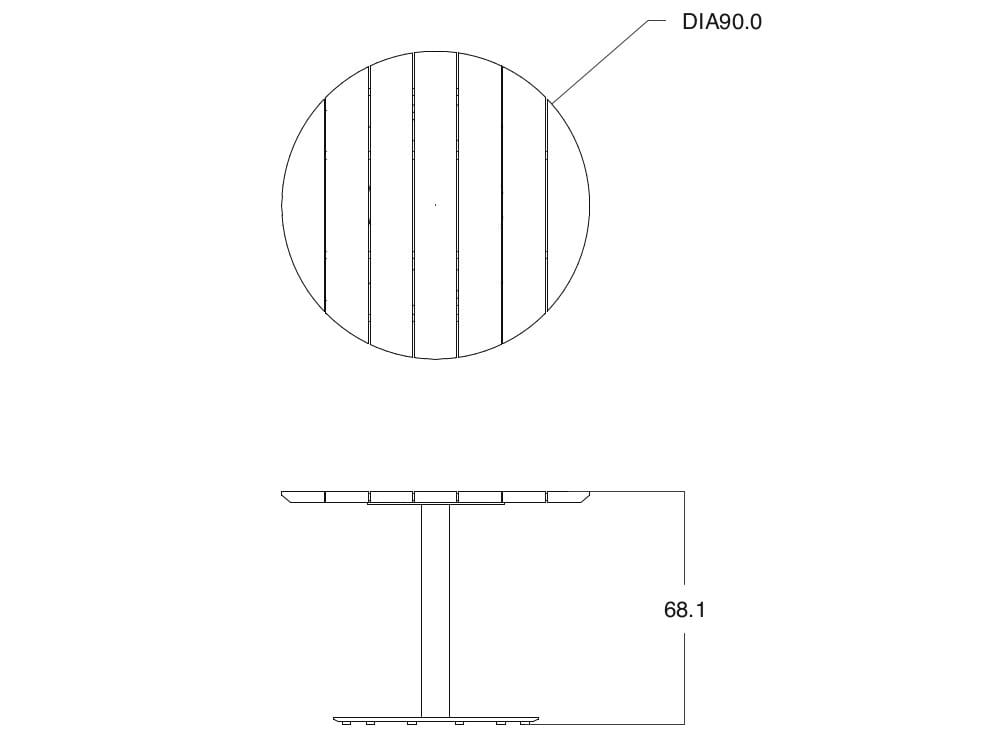 Круглый стол из тикового дерева TRIBÙ T-Table ARCH-00076681 - Вид №6