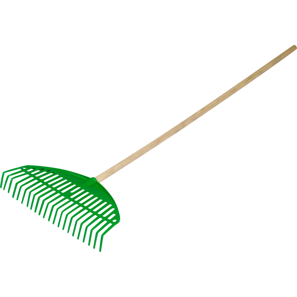 Грабли веерные Оазис 22 зуба 140 см пластик, с черенком Инструм-Агро STLM-2072644