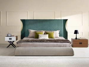 Rozzoni Двуспальная кровать с мягким изголовьем Ambra