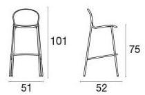 emu Высокий садовый стул из стали с подставкой для ног Ronda xs 459 - Вид №5