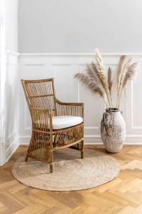 Стул из ротанга с подлокотниками