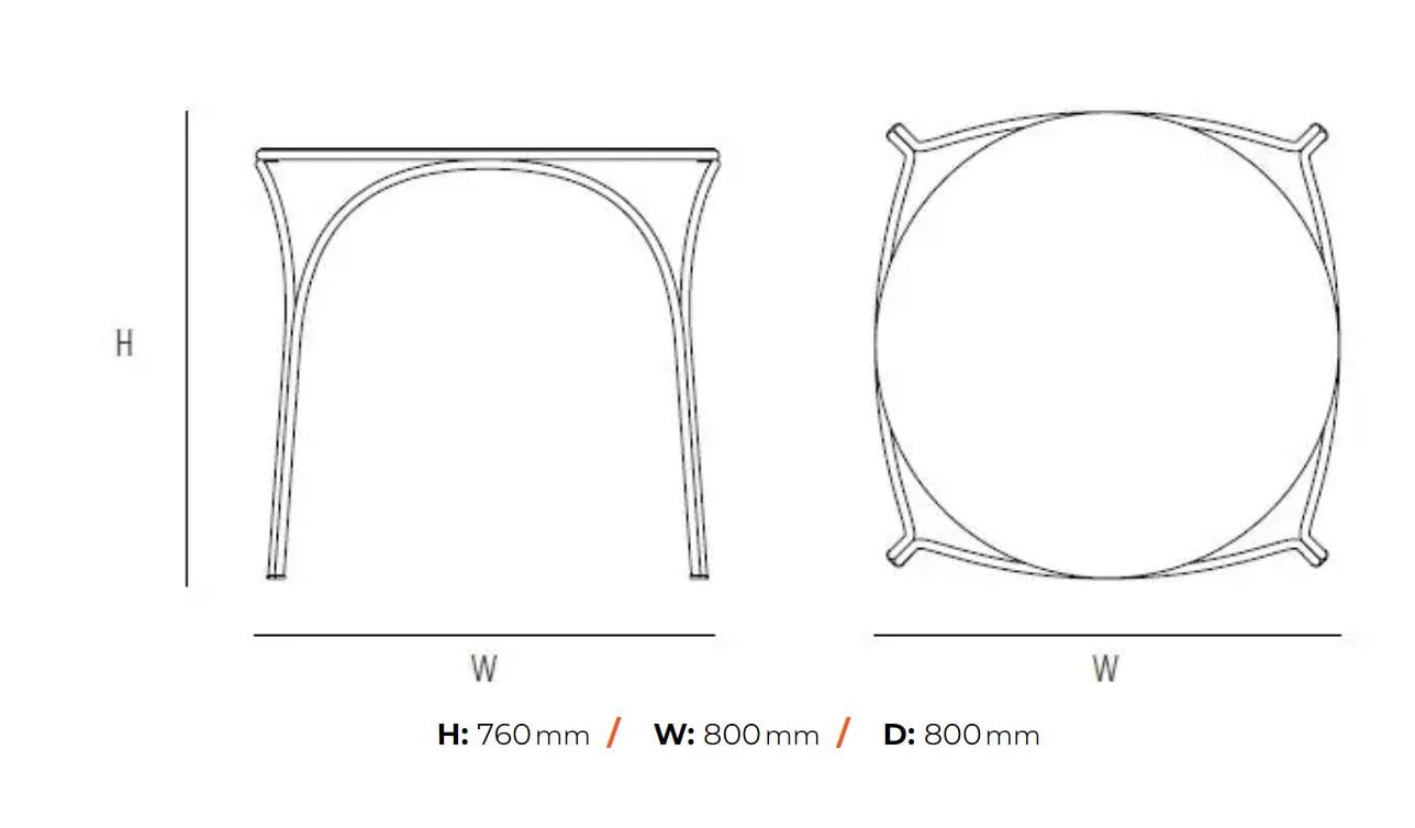Деревянный круглый штабелируемый журнальный столик Wiener GTV Design Ample ARCH-00112024 - Вид №3