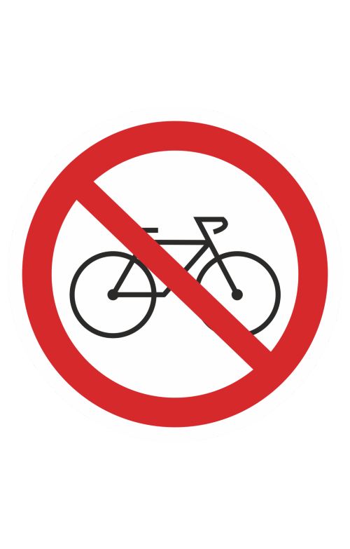 68738 Знак "Вход с велосипедами запрещен"  Различные знаки для общественных мест размер 100 х 100 мм Спецодежда 