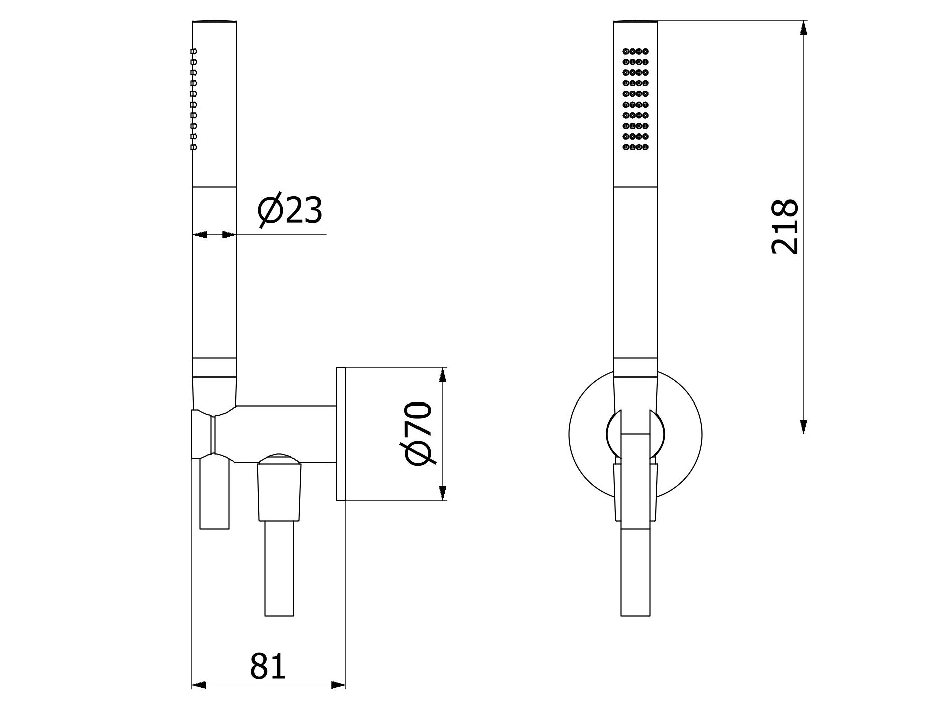 Настенный ручной душ с держателем IB промышленность ARCH-00135785 - Вид №13