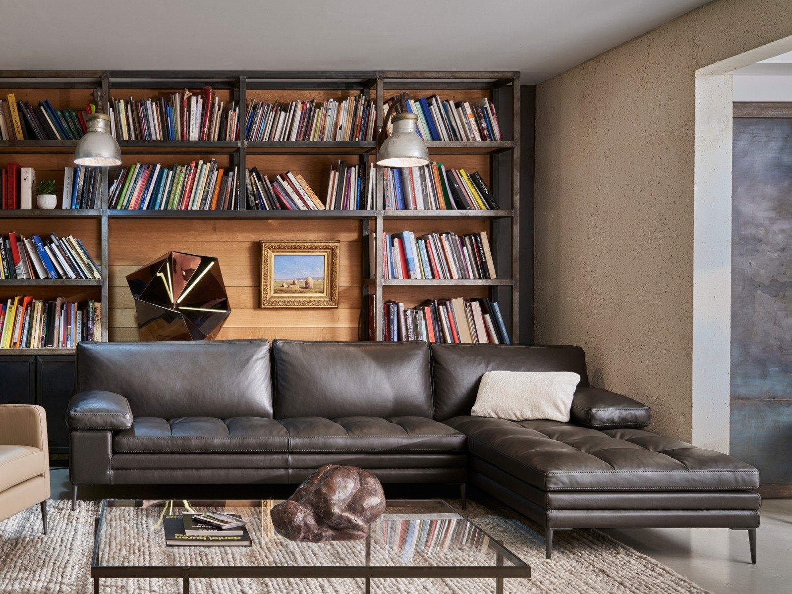 4-местный кожаный диван с полуостровом Duvivier Canapés PIERRE ARCH-00107082 - Вид №1