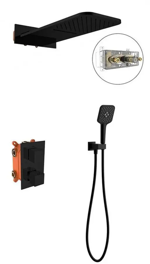 91307044 Душевая система Vincea Vsfw VSFW-103TMB 2 режимная цвет черный STLM-1001869