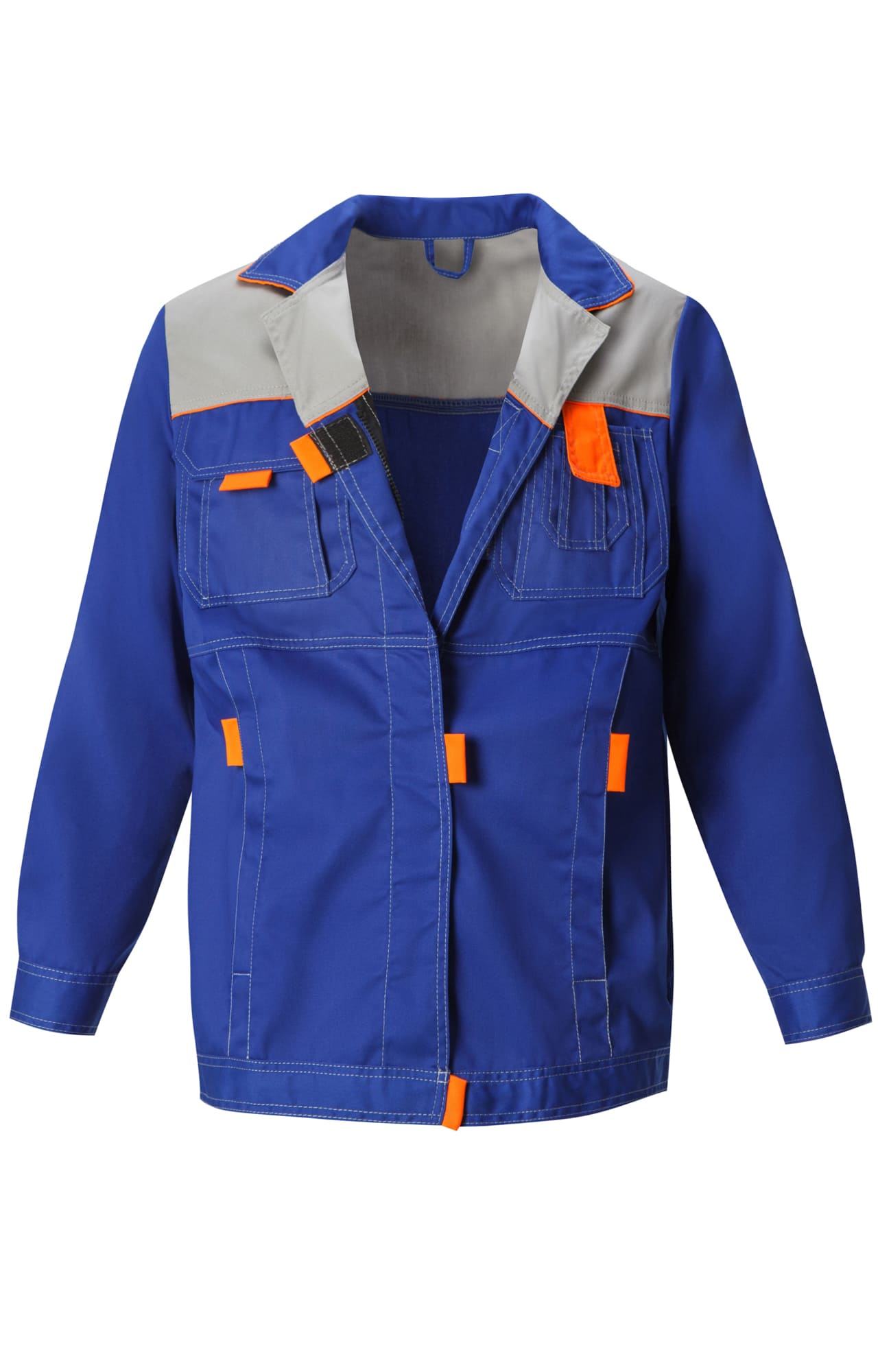 65202 Костюм "Профессионал" женский василек-светло-серый  Летняя спецодежда  размер 60-62/158-164  - Вид №3