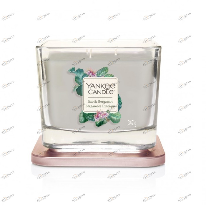Свеча средняя Exotic Bergamot "Экзотический бергамот" 347гр 28-38 часов YANKEE CANDLE  268075 Серый 
