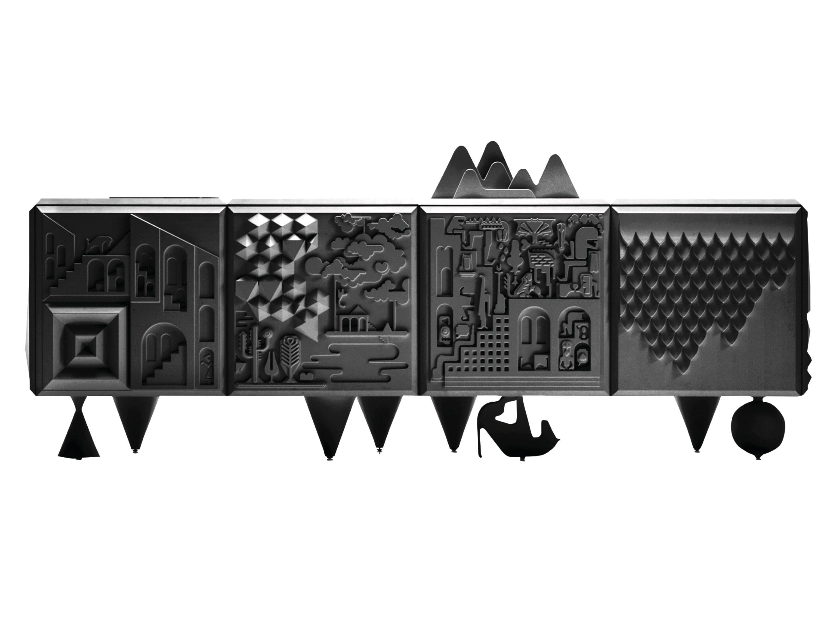 Шкаф из МДФ с распашными дверями BD Barcelona TOUT VA BIEN ARCH-00070517