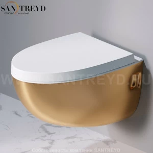 S511.350 Подвесной унитаз настенный Золотистый A. e T. Italia OVAL Италия