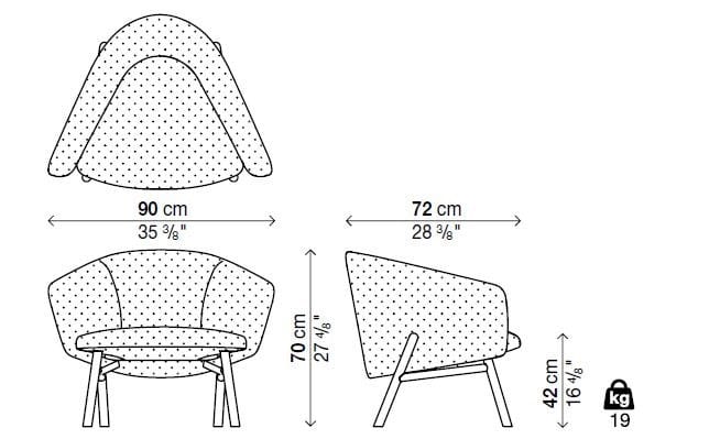Кресло с подлокотниками Kristalia Tuile ARCH-00098815 - Вид №10