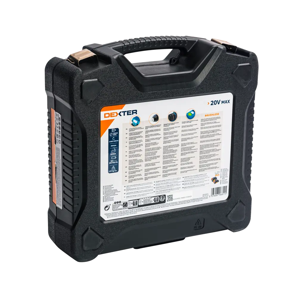 Бесщеточная беспроводная ударная дрель Dexter 5 20 В Li-ion, 1x2.5 Ач, 5 Ач 89184088 STLM-2095228  - Вид №2
