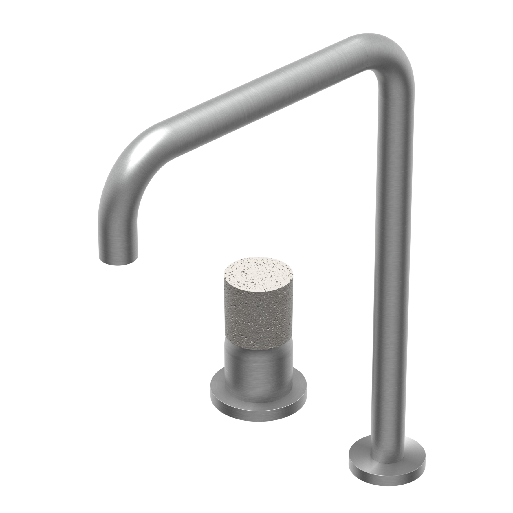 E0CU125 Смеситель для мойки, однорычажный, с двумя отверстиями Ritmonio Diametro35 Cucina Inox