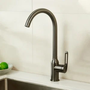 Смеситель Haiba для кухни с поворотным изливом 29 см в оружейной стали 89396806