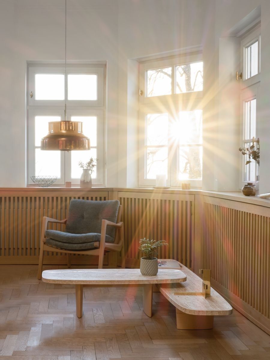 Журнальный столик из травертина и дерева Classicon Matéria ARCH-00134511 - Вид №2