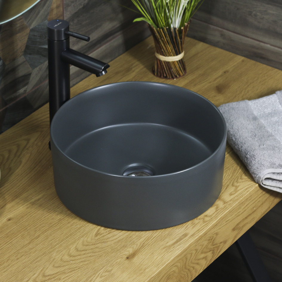 Накладная раковина melana mln-320357mdg матовая темно-серая 320357MDG-805