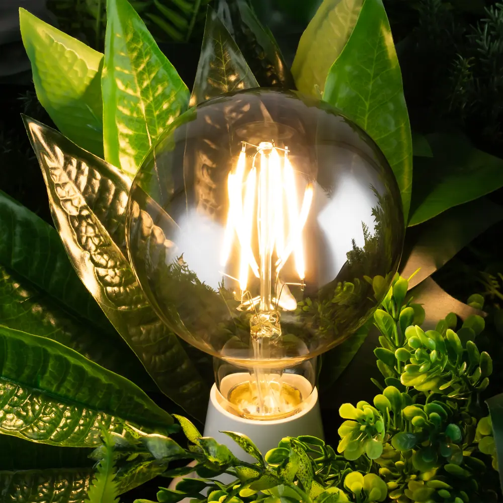 Декоративная филаментная лампа Voltega G95 дымчатый шар 8Вт E27 диммируемая 89345991 STLM-1497315 - Вид №5