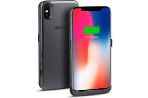 17458656 Чехол-аккумулятор для iPhone XS/X 3000мАч Sp. Gray, B201, 56546 Interstep