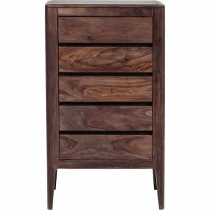 Комод высокий с 5 ящиками коричневый Brooklyn Walnut KARE ДИЗАЙНЕРСКИЕ, BROOKLYN 325563 Коричневый;орех