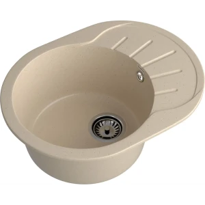 91548741 Врезная мойка Granfest R-580L кашемир 57.9x44.5x20 см мрамор цвет бежевый STLM-1539876