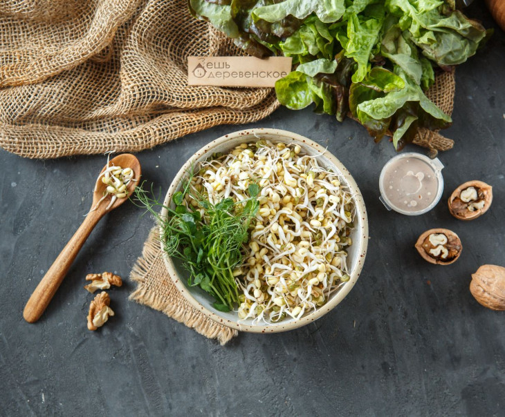 5507 Проростки маша в ореховом соусе Вкусляндия 