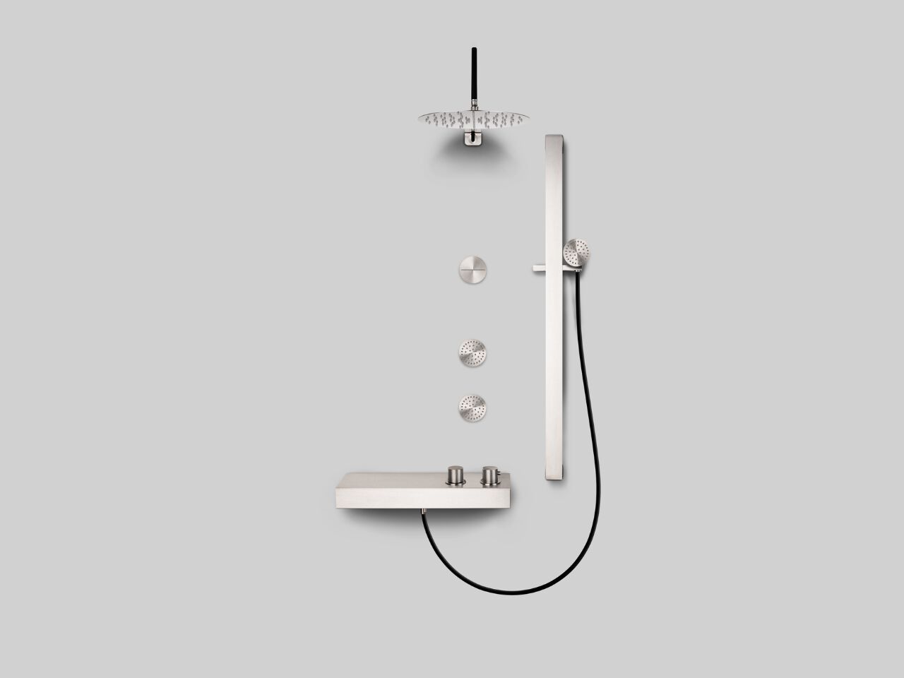 Стержень из нержавеющей стали с ручным душем Cropelli Alyssia ARCH-00064412 - Вид №3