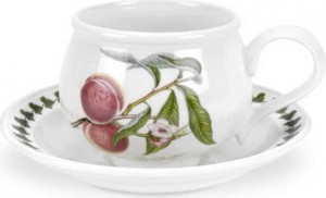 10571687 Portmeirion Чашка для завтрака с блюдцем Portmeirion "Помона.Персик" 270мл Фаянс