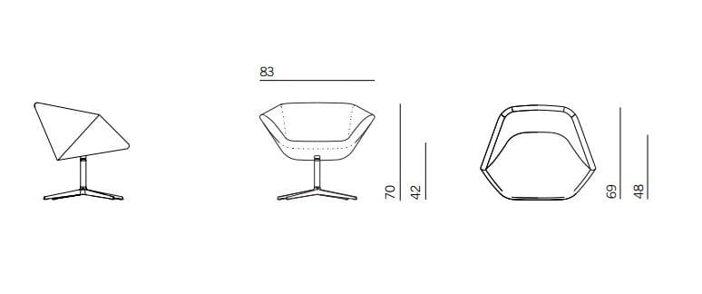 Тканевое кресло с подлокотниками Montis ARCH-00124075 - Вид №2