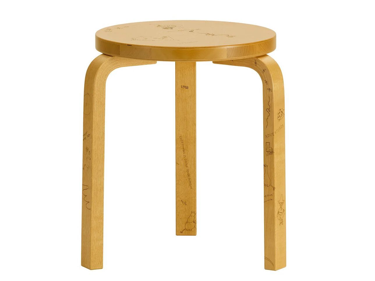 Штабелируемый стул из березы Artek STOOL 60 CELEBRATION ARCH-00111010